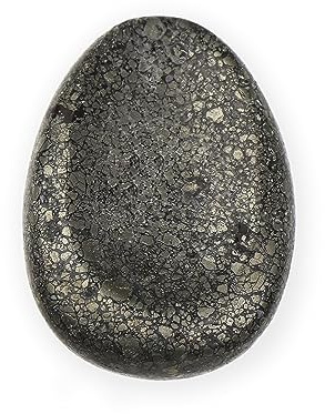 NKlaus tumsten markasit pyrit-agat ädelsten 5 x 3,5 cm helande sten handsmickrare 14885