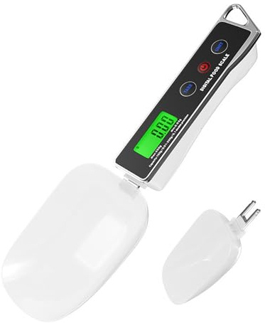 Novent Bilancia Digitale per Alimenti - Cucchiaini dosatori Grammi | Cucchiaio per Bilancia Alimentare con Display accurato 500G/0,05G, misurino da Cucina per Chicchi di caffè, Latte, Farina