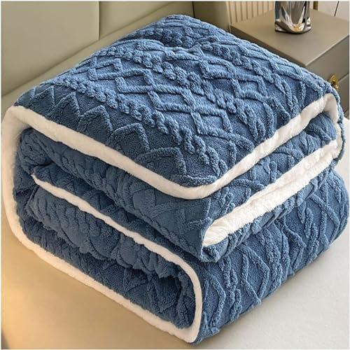 SRHIMEOS Soft Flanell Mikrofaserdecke Steppdecke, Flauschige Kaschmir Steppdecken, Dicke Warme Bettdecke Verdicken Sie Lamm Kaschmir Decke Warme Daunendecke (B 150x200cm 3kg)