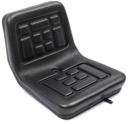 JINPRDAMZ Traktorsitz Staplersitz Baggersitz Schleppersitz Universal Verstellbarer Sitz Schleppersitz Stapler mit 140mm Gleiten für Bagger, Rasenmäher und Dumper, Schwarz