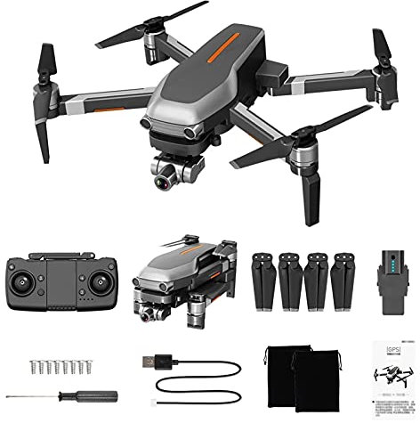 KANBUN Drone GPS avec caméra 4K pour adultes 5G WiFi FPV Vidéo en direct Drone pliable GPS Retour à la maison 1600 mAh 25 minutes de temps de vol Follow Me RC Drone Quadcopter pour débutants