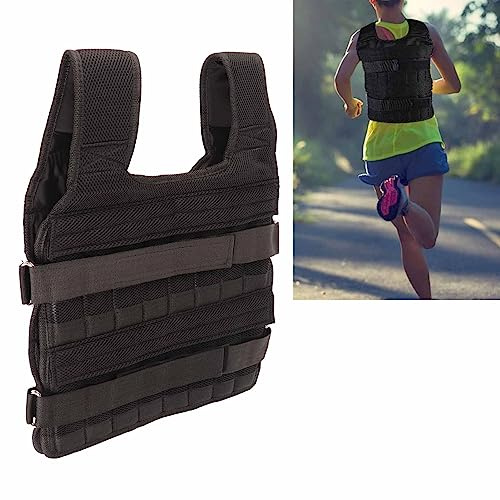 Gilet Lesté 15KG pour Hommes Respirant avec Aérée et Poids Amovibles Veste de Musculation Fitness