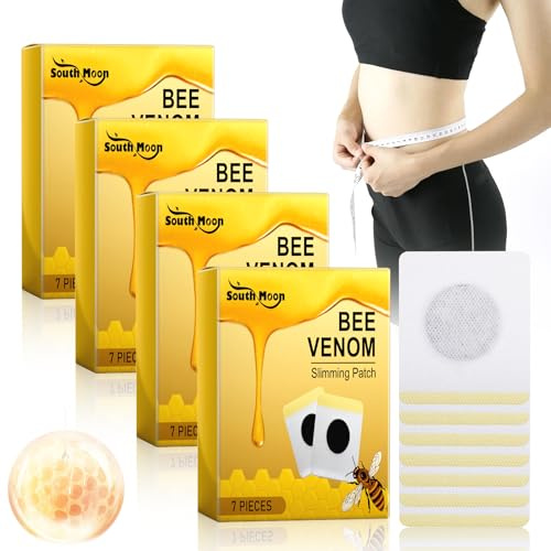LURNODY 28 Stück Bienengift-Lymphdrainage-Schlankheitspflaster, Bienengift Pflaster Zum Abnehmen, Bee Venom Pflaster, Fördert Die Durchblutung der Haut Und Verfeinert Das Hautbild