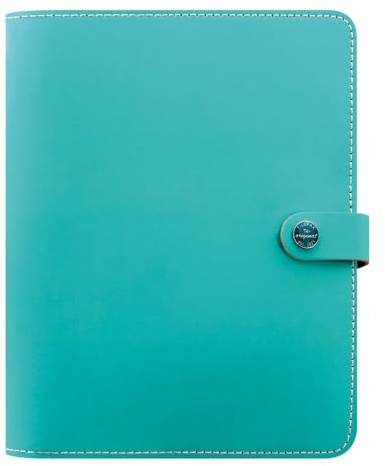 Filofax The Original Organizer, A5, türkis - Leder, Sechs Ringe, Wochenansicht, Kalender, Terminplaner, mehrsprachig, 2025 (C022600-25)