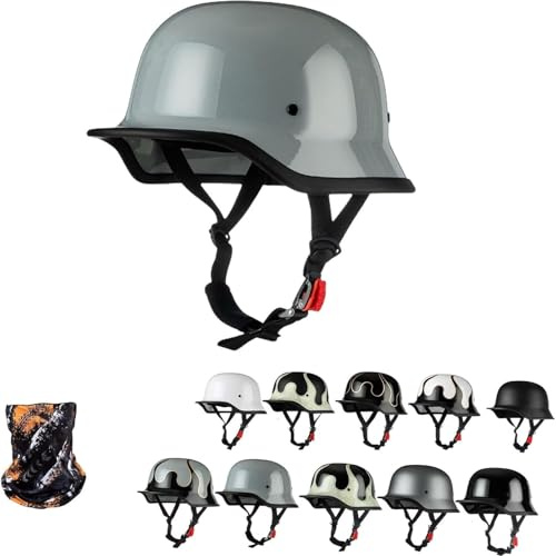 GKCEGHKS Mezzo Elmetto Moto retrò retrò Casco Scodella Cromwell Caschi Mezzo Casco da Motociclista Vintage Caschi Aperto Caschi da Moto ECE Omologato Casco Faccia Aperta retrò