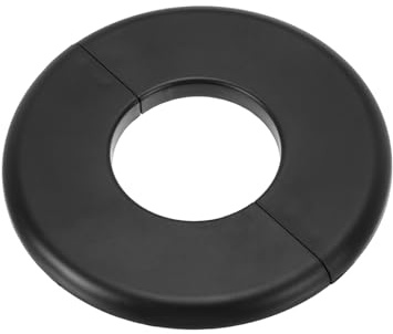 PATIKIL Flangia Divisa a Parete, 44mm Copriforo con Piastra Autoadesiva Rotonda in ABS Copri Tubi Termosifoni Copertura per Decorazione Rubinetto Tubo Acqua Bagno Cucina, Nero