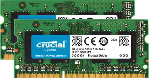Crucial RAM CT2KIT102464BF160B Kit de mémoire pour ordinateur portable 16 Go (2 x 8 Go) DDR3 1600 MHz CL11