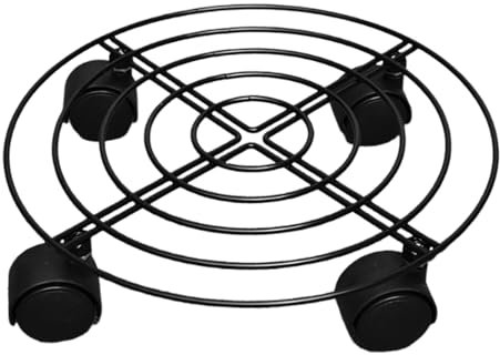 Generico Supporto per impianti rotanti, rulli vegetali con ruote - Porta del vaso drenante rotondo pesante,Mortore di vaso scorrevole liscio, rulli per piante rotonde per giardino, cortile, patio