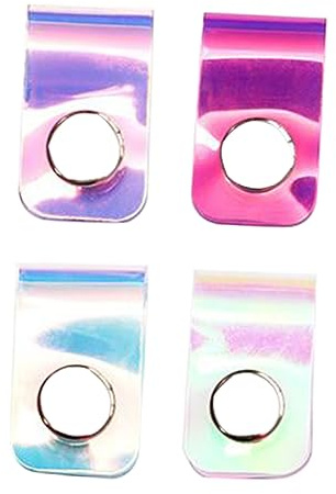 Lurrose 4pcs Data Cable Storage Buckle Cable Organizer Bag Snap Button Luster for Home Office Random Color