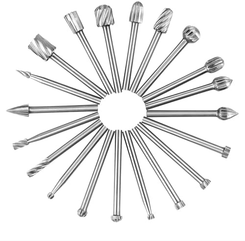 Set di Punte per Incisione ad Alta Durezza - 20 Pezzi con 10 Punte in Carburo HSS e 10 per Fresatrice con Gambo da 3mm - Ideale per Utensili Rotativi, Lavori Fai-da-Te, Foratura e Taglio Preciso