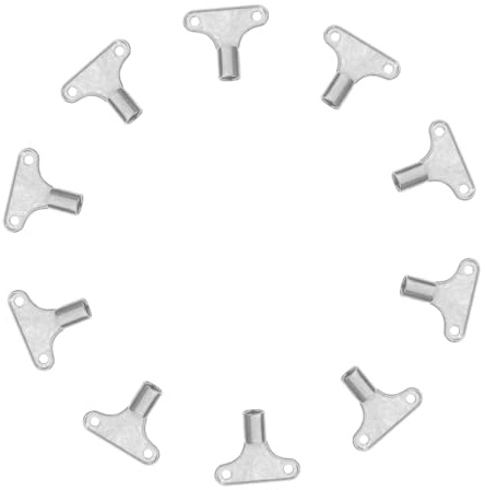 Outanaya 10pcs Zinc Alloy Radiator Vent Keys Plumbing Tool for Bleeding Air from Radiators Compatible with Various Models Easy to Use and Convenient