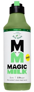 Magic Milk Innertube Biobike Tyre Sealant for Bikes 1L – With Innovative Cap for Easy Application – Biodegradable Formula – Seals Punctures up to 6mm – CO2 Cartridge Compatible