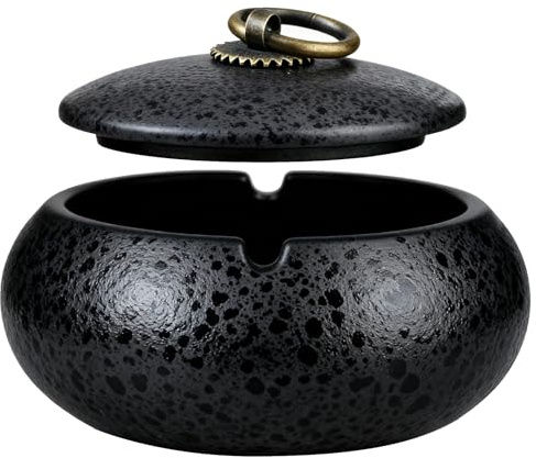 Posacenere da Tavolo Ceramica, Posacenere con Coperchio, Tavolo Antivento