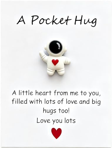 MINWEGI Astronaut Pocket Hug, Space Gift, Astronaut Keepsake Ornament Encouragement Gift for Friends Lovers, Positivity Gifts for Christmas Birthday Valentines