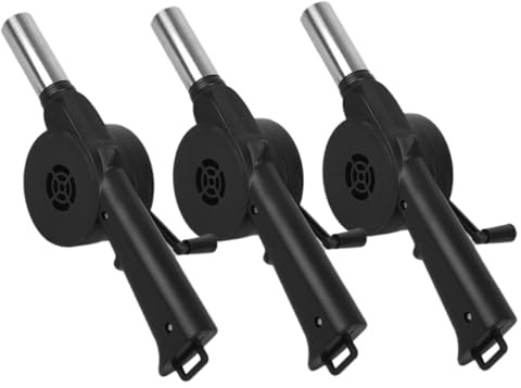 Milisten 3 pièces Soufflet Manuel Portable pour Barbecue Extérieur Souffleur à Main Robuste pour Cheminée et Cuisson Plein Air