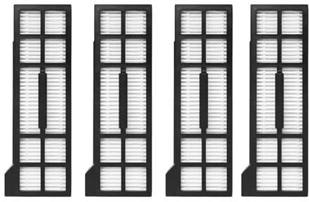 4 Pack Replacement HEPA Filters Compatible with Eufy X10 Pro Omni Robot Vacuum Cleaner, Washable High-Efficiency Filter Set, Durable Replacement Parts Accessories