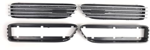 FUANA Seitengitter für Kotflügel Lüftungsgitter für BMW E46 M3 2001-2006, Schwarz und Silber, ABS Material