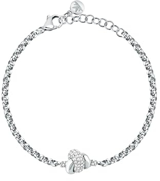 Morellato Bracciale Donna in Acciaio, Cristalli, Collezione LEGAME, Nodo - SAZO11