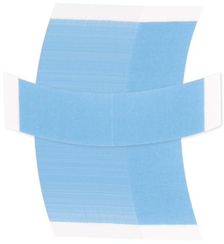 70pcs Bande de Colle pour Perruque, Ruban Adhésif Double Face Imperméable Invisible Perruques Lace Front Tape Perruque Ruban Adhésif pour la Fixation des Perruques (Bleu)