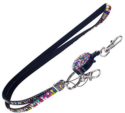 Sharplace Schlüsselband Umhängeband Lanyard Strass Abzeichenhalter Schlüsselanhänger, bunt