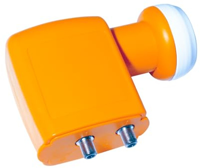 CABLEPELADO Conversor LNB Twin Offset | LNB de Banda KU | Ruido de 0,3 dB | Ganancia 60dB | Twin | 2 Salidas