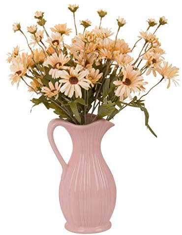 cn-Knight 12pcs Künstliche Gerbera-Gänseblümchen,52cm Langer Stiel Künstliche Gänseblümchen,für Zuhause Dekoration,Mittelstück,Hochzeit,Brautstrauß,DIY,Helles Champagner