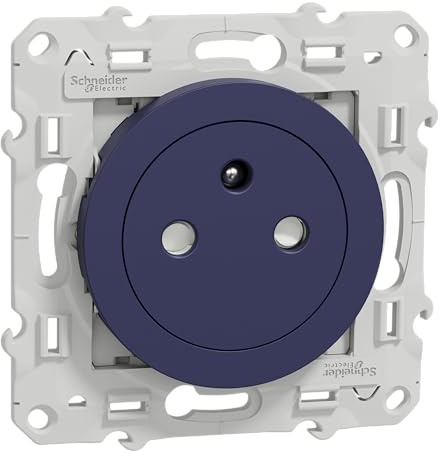 Schneider Electric S550052 Odace 2P+T Unterputzdose - Kobalt - Schnellanschluss