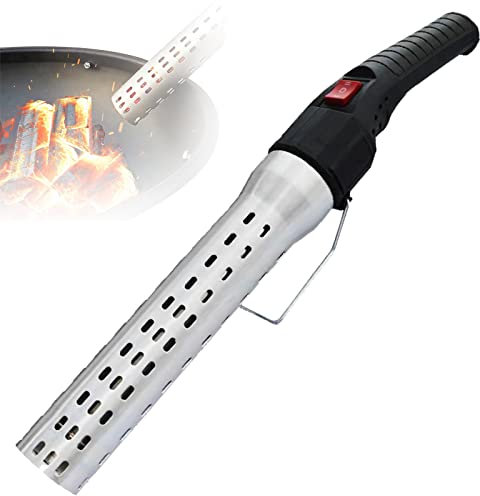 Allume-feu Électrique pour Barbecue et Cuisinière, Portable 2000W Allume Allumez Rapidement Charbon ou Bois, Interrupteur à Bouton-poussoir, Réduire la Fatigue des Mains, MAX:650℃ (Color:Black)