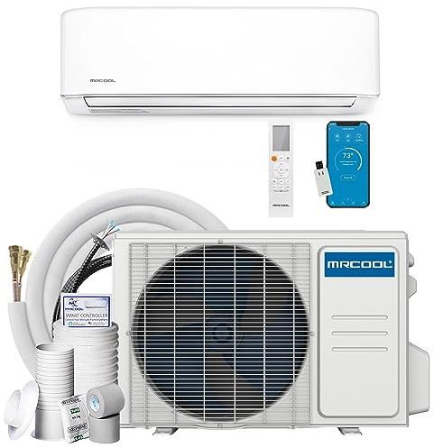 MRCOOL 9000 BTU 115V Ductless Inverter Mini Split Air Conditioner & Heat Pump System, Easy Pro Series - Wall-Mounted AC Unit w/Heating and Cooling for Home, Office & Commercial Space