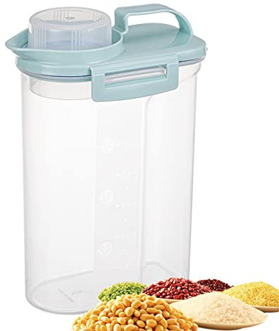 Xistuoz Aufbewahrungsbox Küche, Vorratsdosen mit Deckel und Griff, Luftdicht Aufbewahrungsbox Schüttdosen zur Aufbewahrung von Reis, Müsli, Nudeln, Mehl, Waschpulver, Katzen und Hundefutter