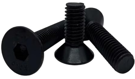 Die Schraube der Hexensteckdosendeckel, Flansch 5-50 Stück M1.6-M8 Schwarz Grade10.9 Stahl DIN7991 Hexagon Sechskantschraube Kopf Flach Senken Allen Bolt Schraube (Color : 3mm, Size : M2-50pcs) (Color