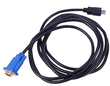 Homoyoyo Cable Adaptador a Vga Macho Dorado 3 Metros para Dispositivos Salida De Video Independiente, Alta Transferencia 1080p, Interconexión AV y Multimedia, Color Negro