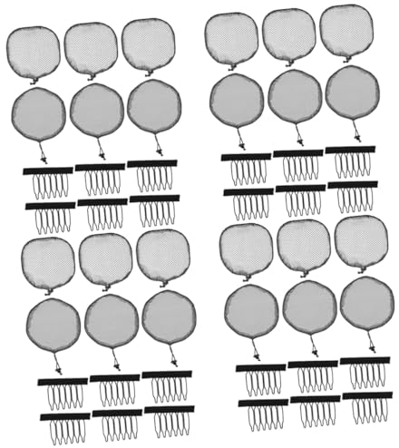 MAGICLULU 4 Sätze Perücken Locken Tasche Ballett Brötchennetz Mesh Perücke Kappe Netz Atmungsaktives Perückennetz Atmungsaktive Haarnetze Stoff Einstellbar Fräulein Material