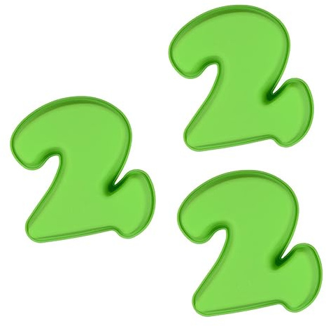TOPBATHY 3 Pz Stampo in Silicone Per Torte Stampo Per Torta Numero Stampo Per Biscotti Numero 2 Per Dolci in Silicone Formine Per Biscotti a Forma Di Lettera Cioccolato Attrezzo