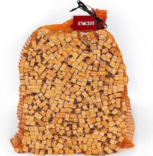 Anzündholz im Netzbeutel | 10 Kilogramm | Anzündholz zum Anzünden von Kaminholz im Ofen