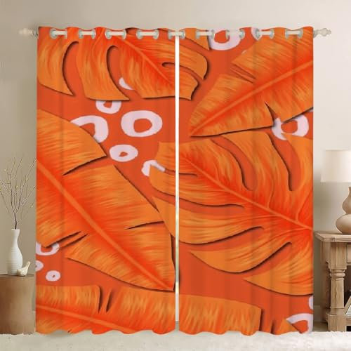 BSYYZQC SchildkröTenrüCken-Bambus Vorhänge, Fenstergardinen Tropische Pflanzen Outdoor Vorhang Wetterfest mit ösen, für Kinderschlafzimmerbadezimmerküchentür-Heimdekor 2er Set 245x140cm (HxB)