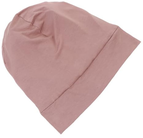 ROMISBABA 1stück Elastische Baumwolle Schlafmütze Bequeme Atmungsaktive Schlafhaube Für Damen Für Haarausfall Und Chemotherapie Zwei Schichten Mit Satin-innenfutter Camel
