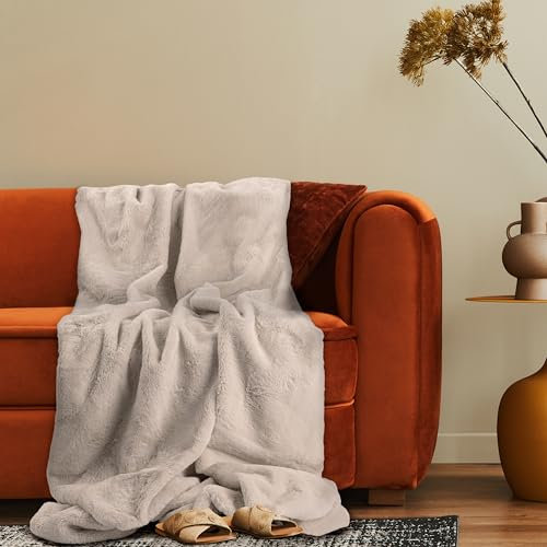 Paco Home Deko Wohnzimmer Decke Kuscheldecke Tagesdecke Waschbar Sofadecke Schlafzimmer Shaggy Einfarbig Flauschig Soft, Farbe:Creme, Größe:200x240cm