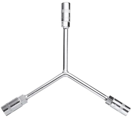 sourcing map Y-Shaped 3 Way Socket Wrench 11mm 13mm 15mm Long Arm Y-Type 6-Point Hexagon Spanner Hex Wrench Torque Spanner Socket for Car Motorcycle Repair Hardware Tools