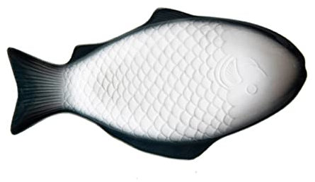 MAGICLULU Plat de Service Poisson en Céramique 28 CM, Assiette Traiteur Multifonction Design Original, Facile à Nettoyer, pour Repas en Famille et Événements