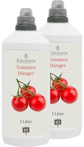 Floravera Premium Tomaten Bio-Flüssigdünger 1 Liter Tomatendünger Dünger (2 Liter (1 Liter Doppelpack))