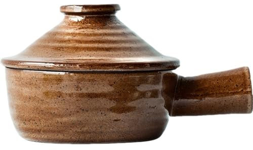 Cuociuova in ceramica antiaderente per microonde, con coperchio a camino e manico cavo, reinventa la colazione con uova perfette e deliziose zuppe con i nostri utensili da forno a microonde (caffè