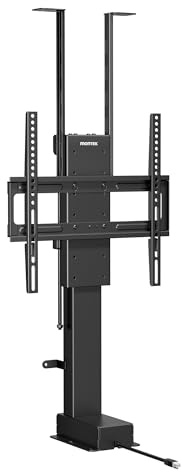monTEK Motorisierter TV Lift für 32-48 Zoll bis 60kg, Max VESA 400x400mm | mit Funkfernbedienung, Tuya-App+Voice Control, Elektrisch Fernseher Lift, Höhenverstellbar, 67cm Hub