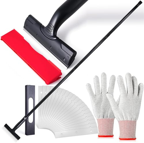 FOSHIO LangGriff Tapetenentferner 6 Schaber mit 20PCS Klinge Tapetenschaber Und 150cm Verlängerungsstänge Farbschaber für Entfernen Reinigen von Farbe Kleber Glas Aufkleber