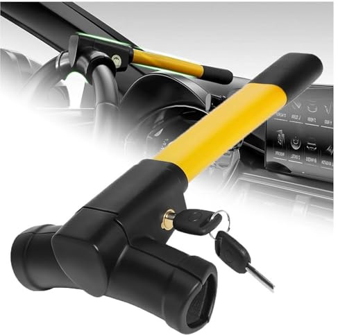 VTANOK Bloqueo del Volante Coche, para Dacia Duster Jogger Logan Logan Stepway Sandero Sandero Stepway antirrobo retráctil Coches Herramienta de Seguridad protección vehículo
