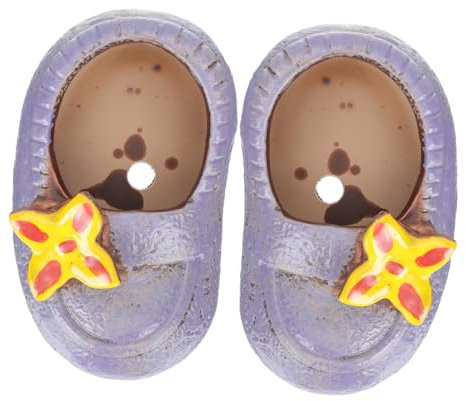 NULYLU 1 pair Flowerpot Ceramics Planter Imitated Shoe Shape Succulent Pots for Garden Decor Creative and Durable Planting Containers for Cactus and Succulent Plants