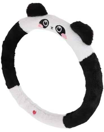 MAGICLULU Coprivolante Auto Panda Universale Copri Sterzo Morbido Antiscivolo Decorazione Interni Auto Con Design Cartoon Facile Da Installare Adatto a Tutte Le Stagioni