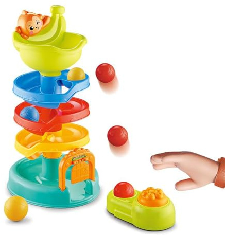 ETUCYNG Ballfallspiel | Lernspielzeug zum Stapeln und Loslassen von Kugeln – Tisch- und Stapelspiel für Babys ab 18 Monaten und Vorschule