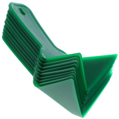 DEARMAMY Set 10 Pezzi Cazzuola Angolare per Cartongesso in Plastica Verde Utensili per Angoli Interni Piccoli Impugnatura Ergonomica Attrezzi per Sagomare Bordi Cemento e Stucco