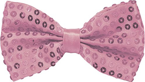 Party Factory Pailletten Fliege, rosa Glitzer, 9 x 12cm, für Damen und Herren, Glamour Accessoire, Fliege für Karneval